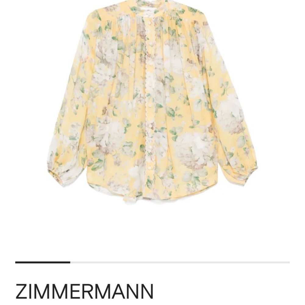 NWT - Zimmermann Acacia Scallop Shirt - Size 0